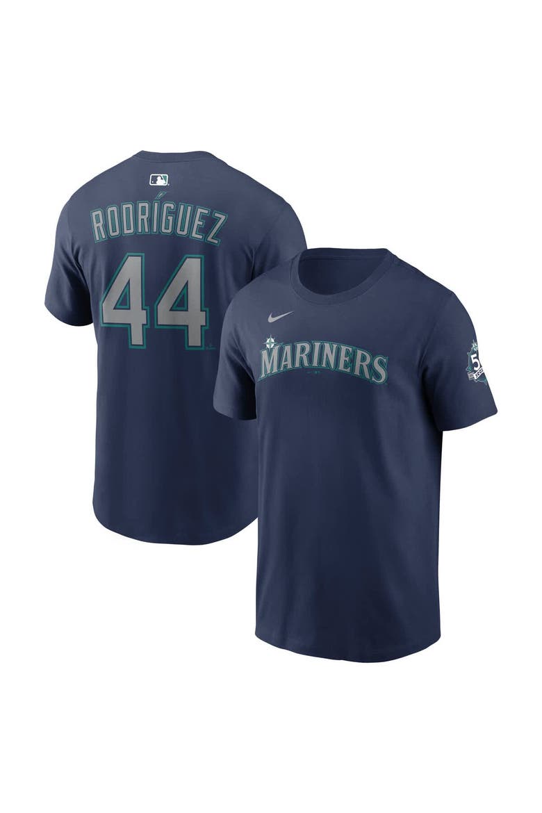 Men's Nike Julio Rodríguez Navy Seattle Mariners Name & Number T-Shirt, Main, color, Navy