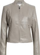 Via Spiga Front Zip Faux Leather Jacket