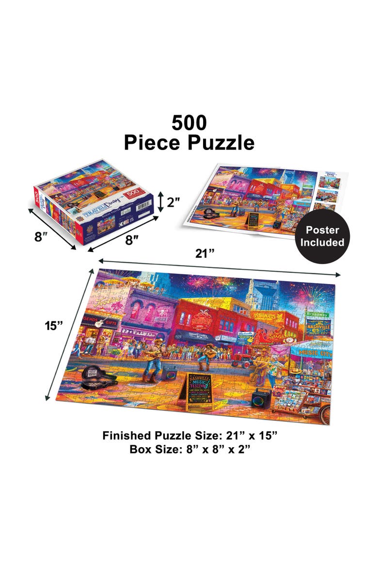 Honky-Tonk Harmony 500 Piece Puzzle, Alternate, color, Multicolor