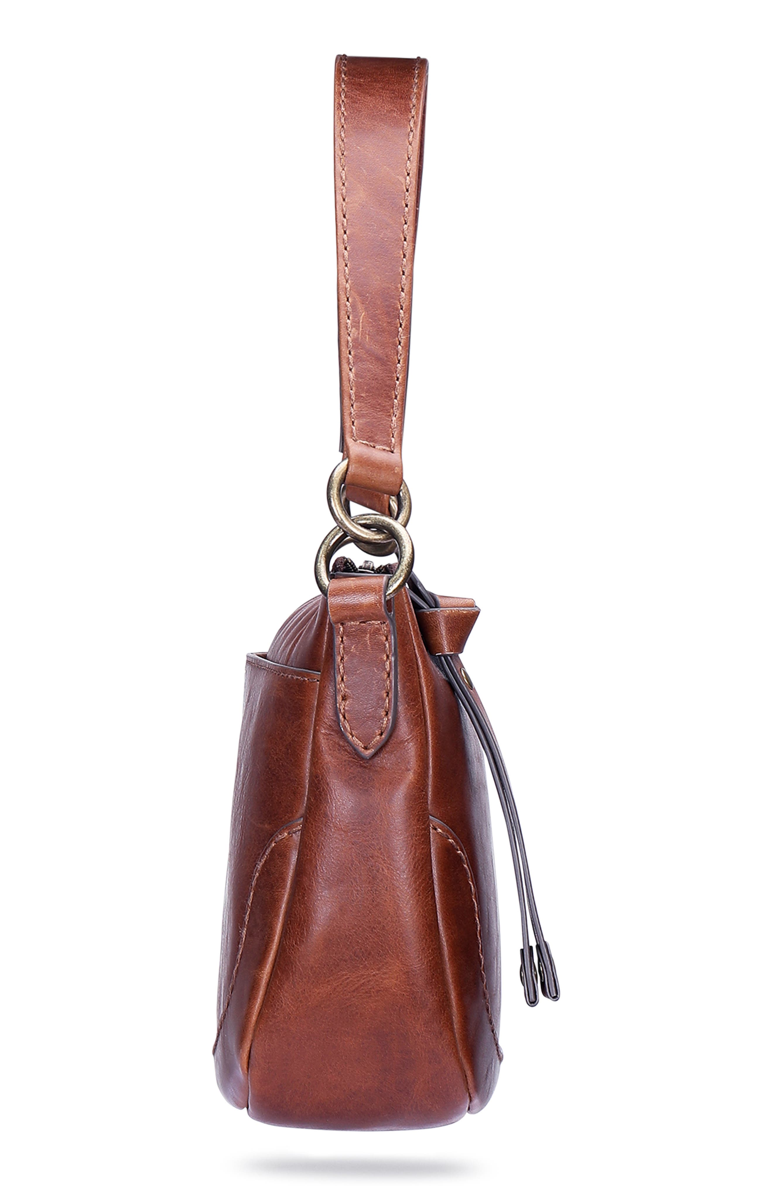 Melissa Leather Crossbody Bag, Alternate, color, COGNAC