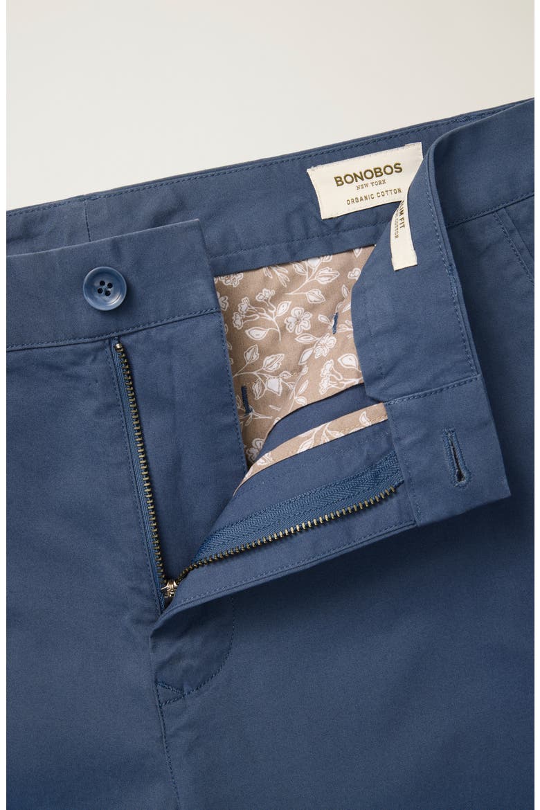 Flat Front Stretch Cotton Herringbone Chinos, Alternate, color, VINTAGE INDIGO