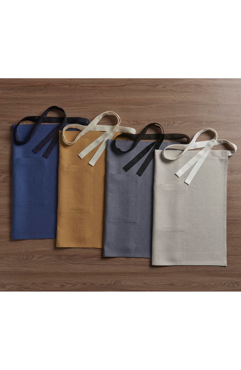 Solino Home Linen Bistro Apron - Kitchen Linen, Alternate, color, Light Natural / Ivory