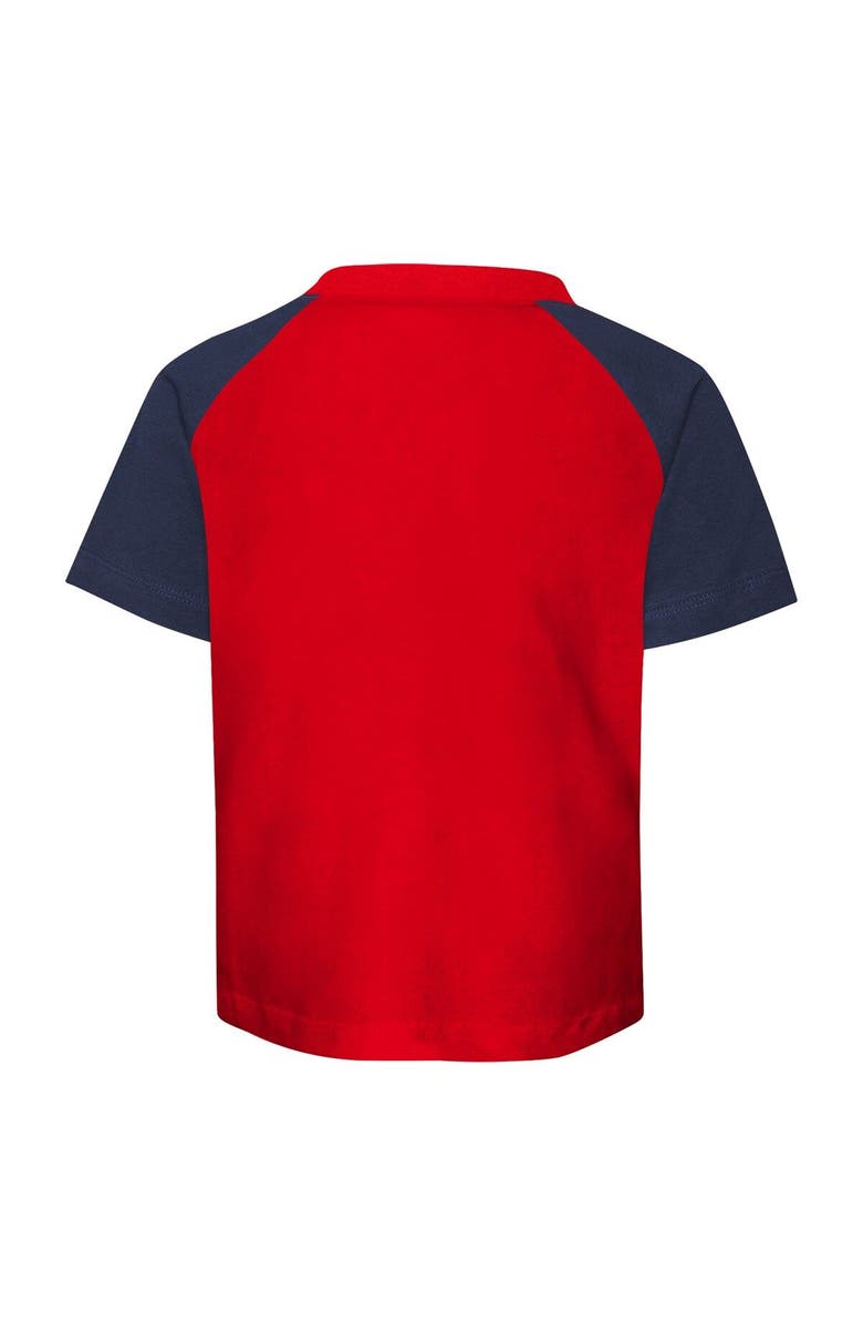 Outerstuff Preschool Boston Red Sox Red/Heather Gray Groundout Baller Raglan T-Shirt & Shorts Set, Alternate, color, 