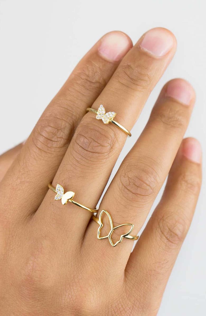 BY ADINA EDEN Adina's Jewels Open Butterfly Ring, Alternate, color, 