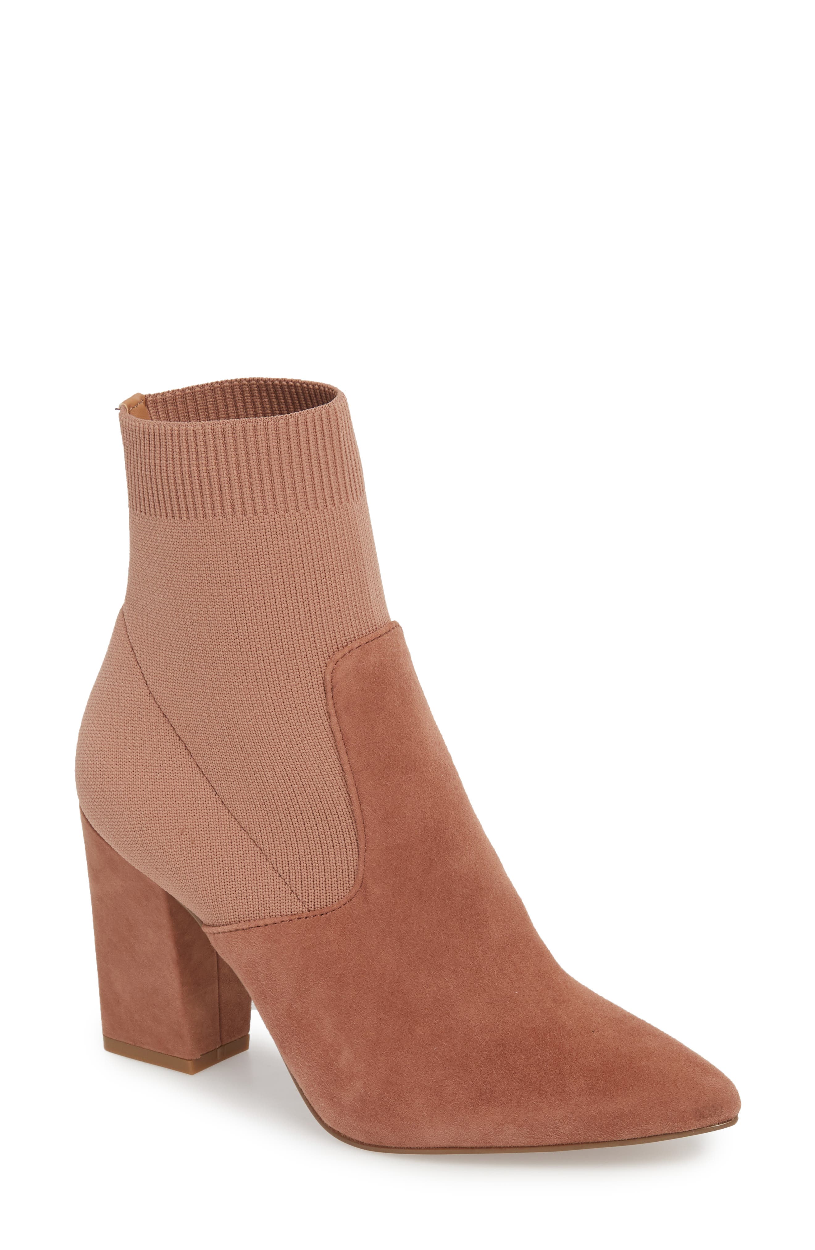 Reece Sock Bootie, Main, color, TAN SUEDE