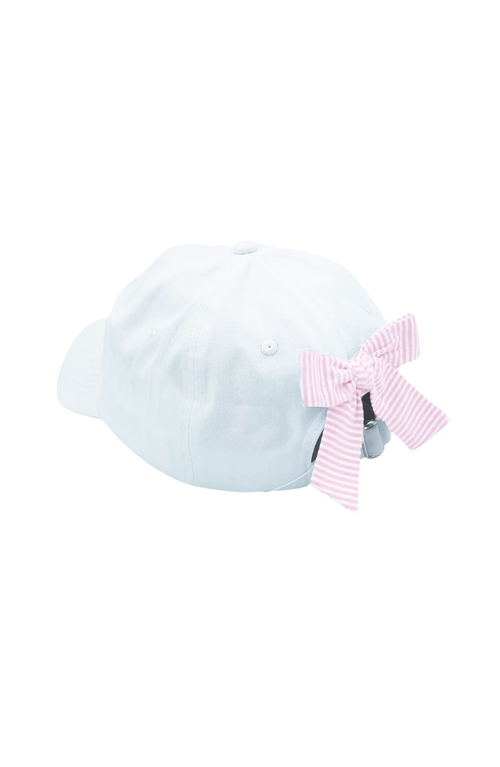 Bits & Bows Palm Tree Twill Bow Baseball Hat In White