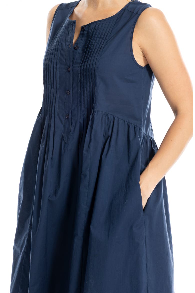 Sleeveless Button Front Maxi Dress, Alternate, color, NAVY