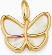 Oradina 14K Gold Flutter By Pendant Charm