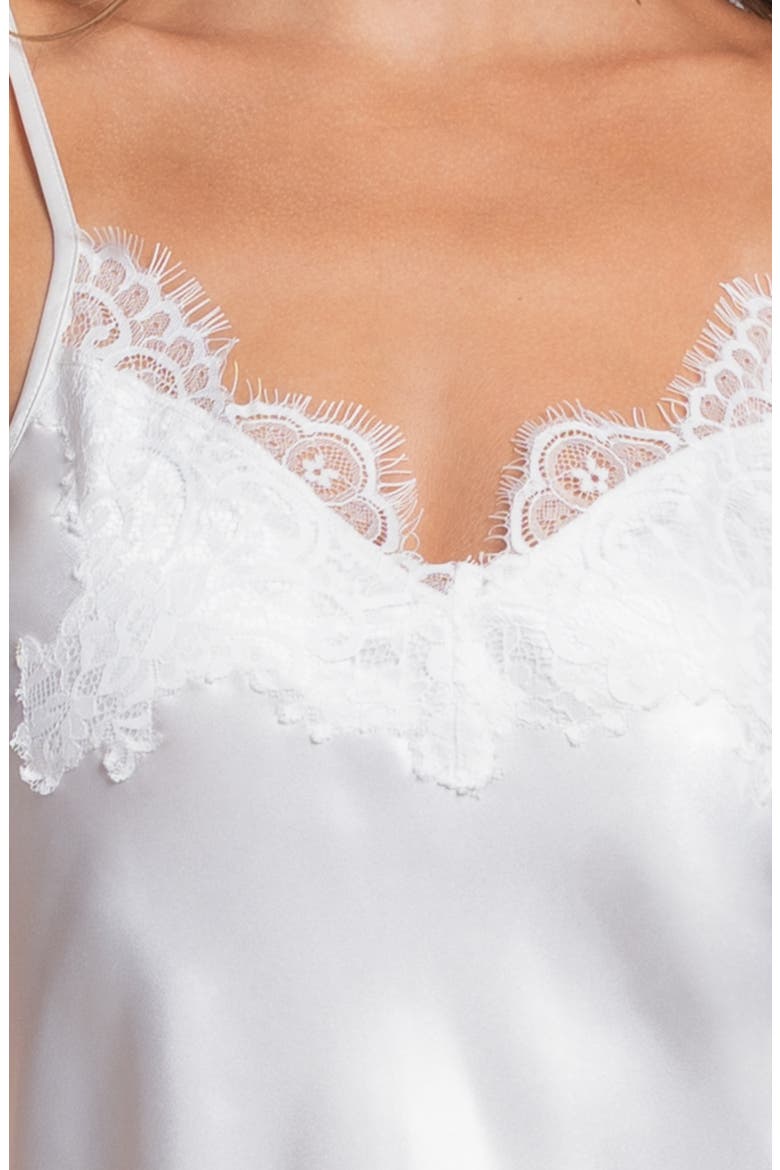 Britney Lace Trim Chemise, Alternate, color, IVORY