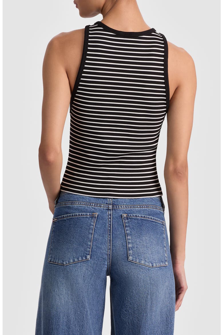 Allen Embroidered Tank, Alternate, color, BLACK/ OFF WHITE STRIPE