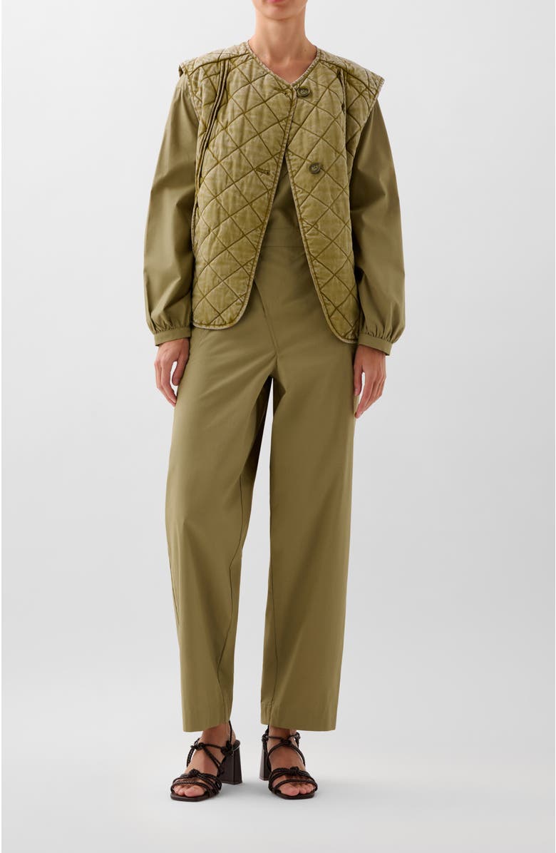 Scalpers Quilted Vest, Alternate, color, Khaki