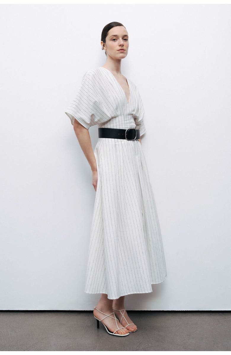 Nocturne Belted Midi Dress, Alternate, color, 