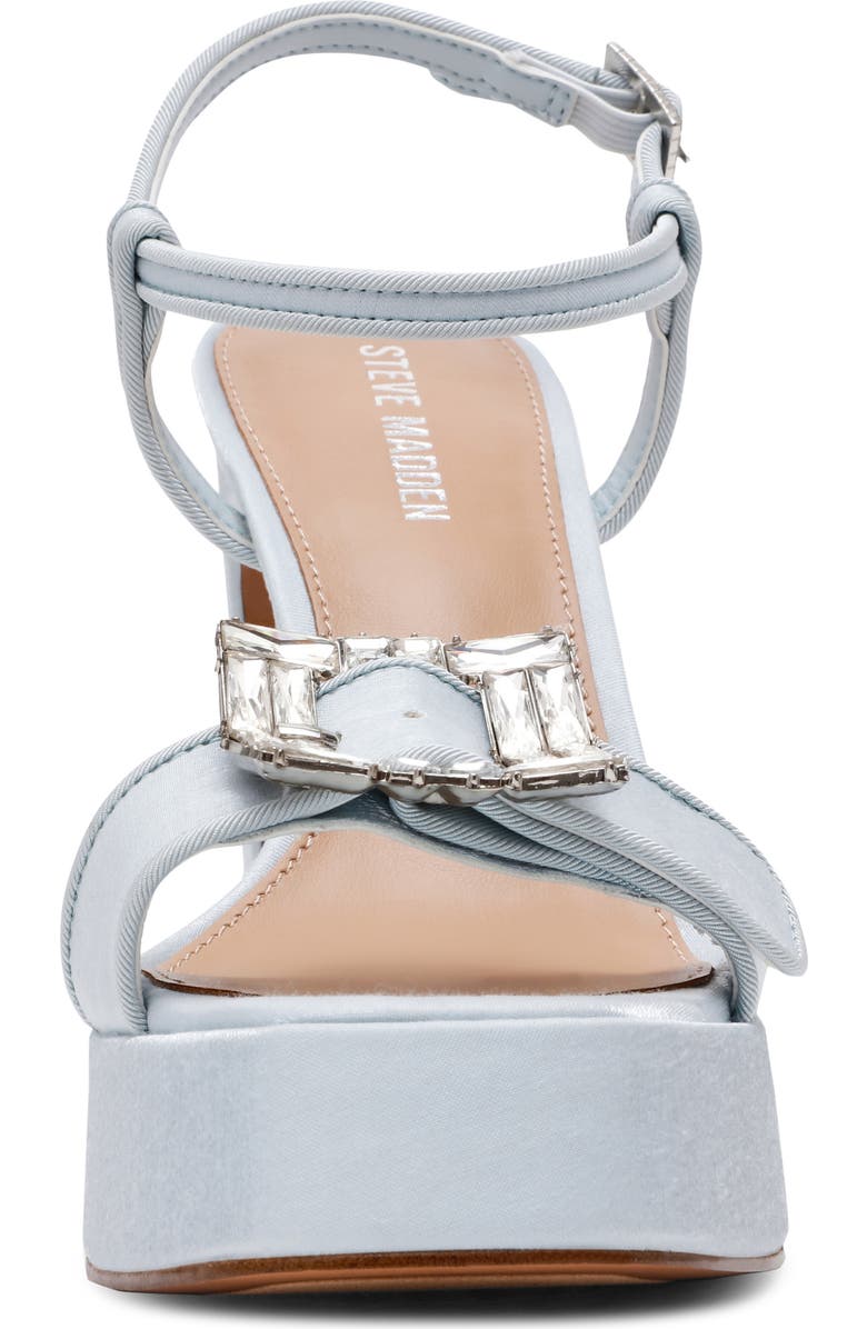 Steve Madden Liandra Ankle Strap Platform Sandal, Alternate, color, Blue Satin