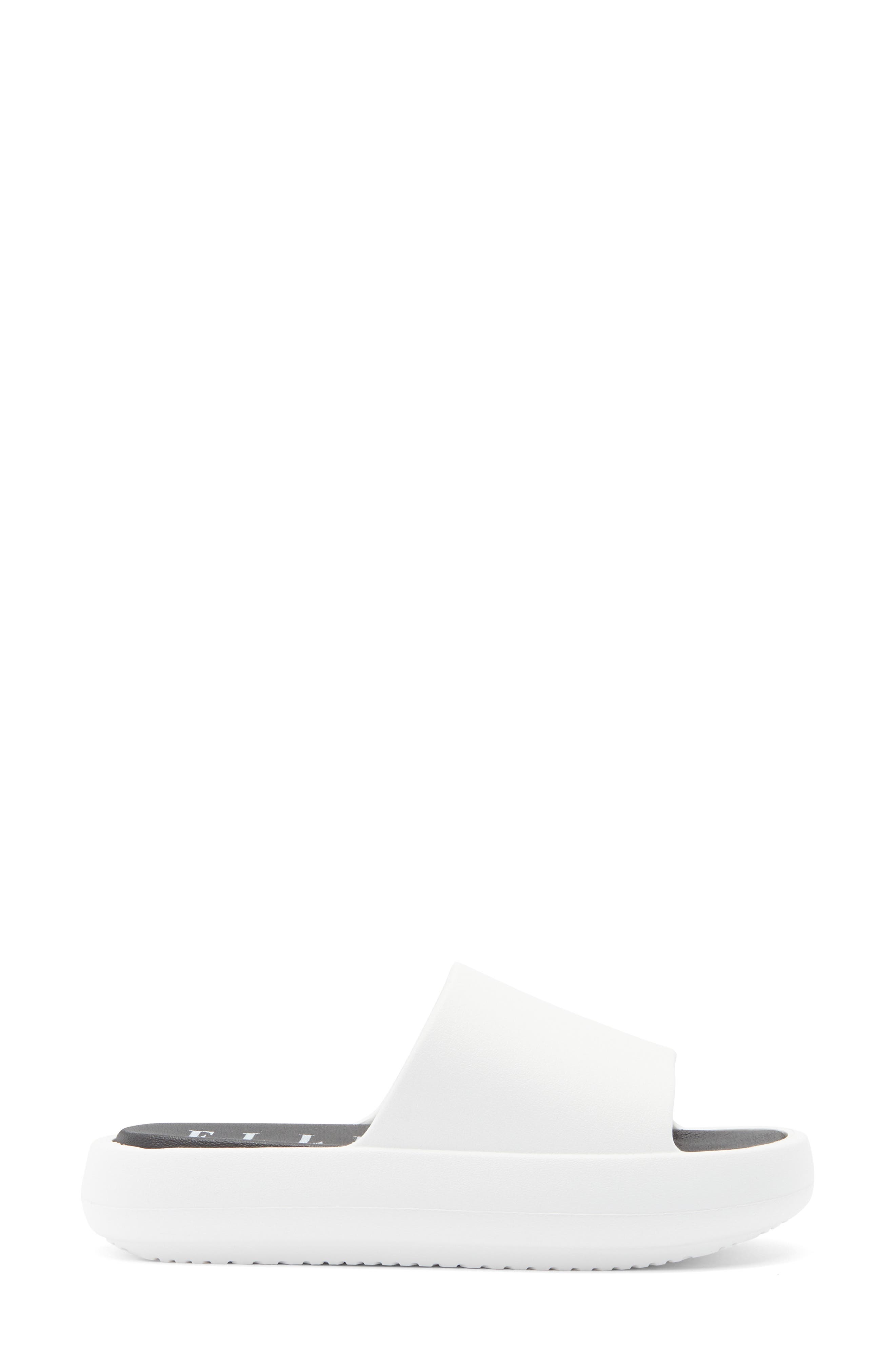 ELLE St. Tropez Platform Slide Sandal, Alternate, color, White