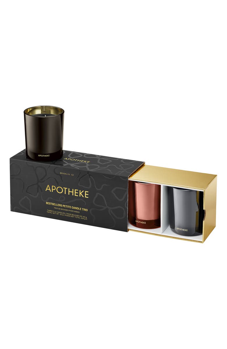 APOTHEKE Bestsellers Petite Scented Candle Trio, Alternate, color, Black