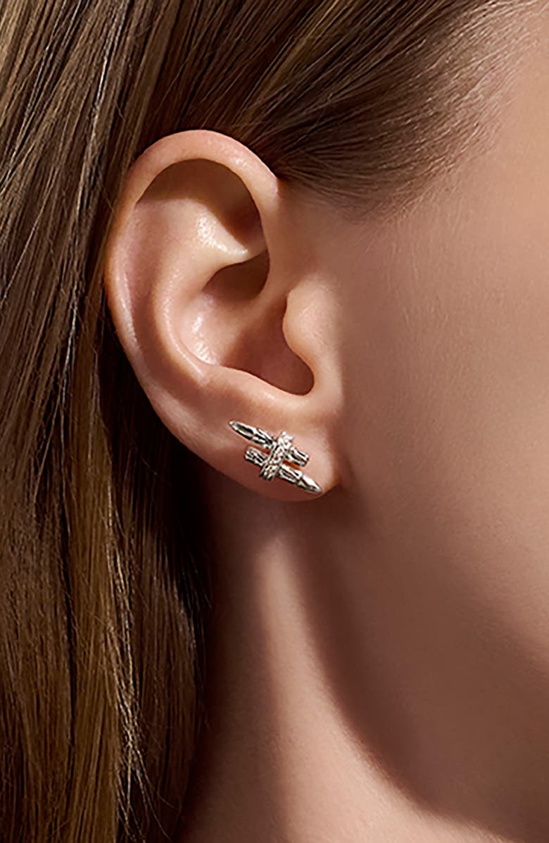 John Hardy SPEAR STUD EARRINGS STERLING, Alternate, color, Silver