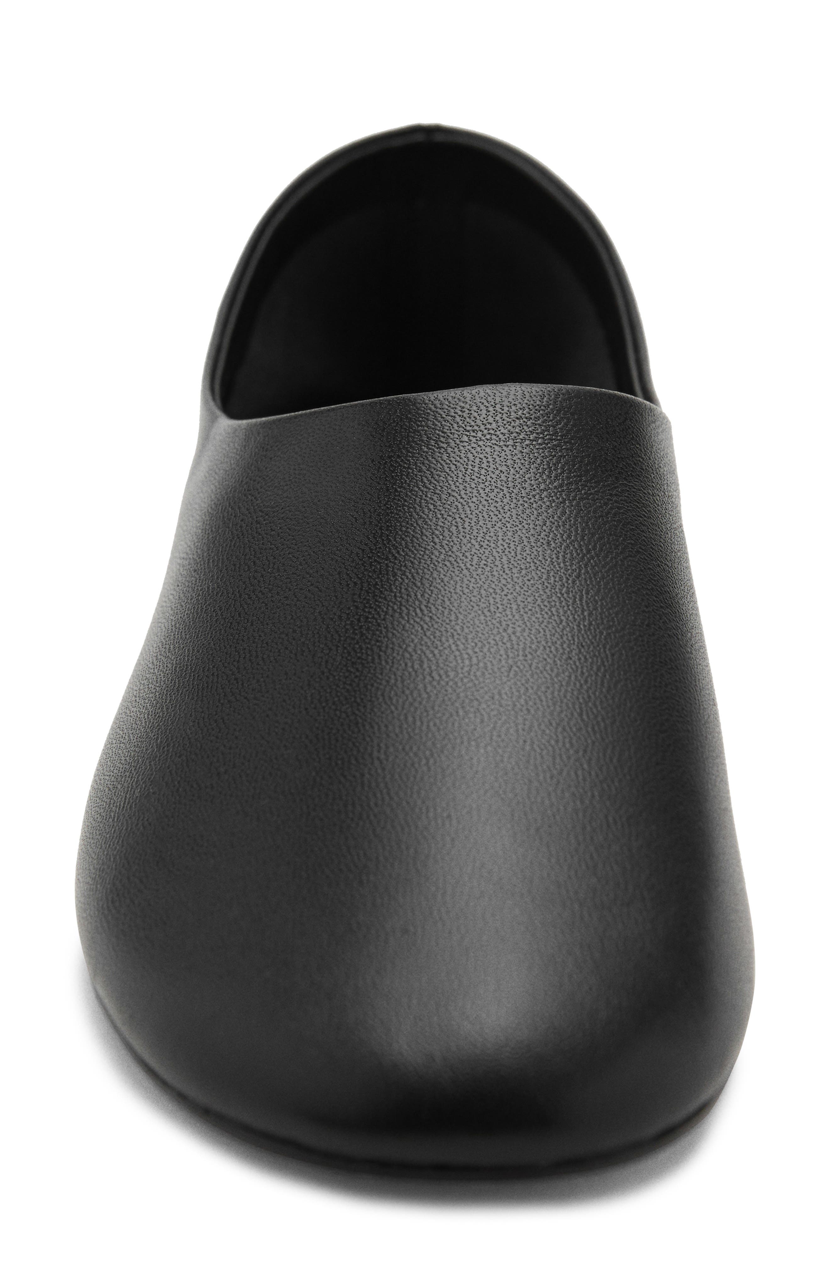 MANGO Leather Slip-On Shoe, Alternate, color, Black