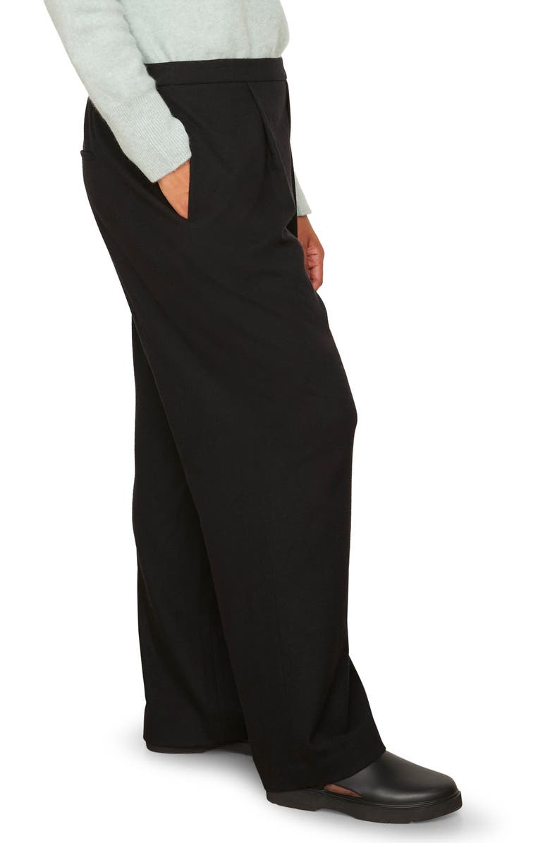 Vince Flannel Easy Pull-On Pants, Alternate, color, Black