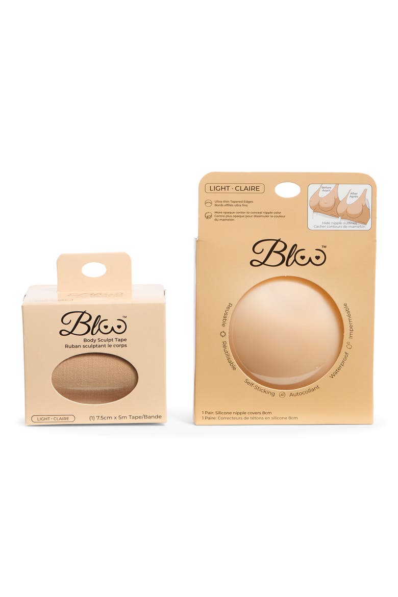 Shape Tape Rounds Waterproof Silicone Nipple Covers & Body Sculpt Tape Kit, Alternate, color, LIGHT