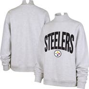 '47 Women's '47 Gray Pittsburgh Steelers Subtle Muse Mock Neck Sweatshirt