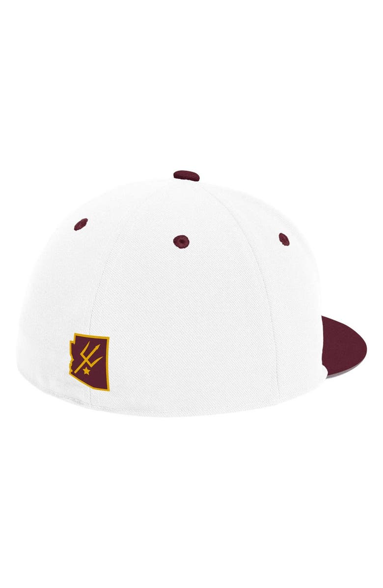 adidas Men's adidas White Arizona State Sun Devils On-Field Baseball Fitted Hat, Alternate, color,
