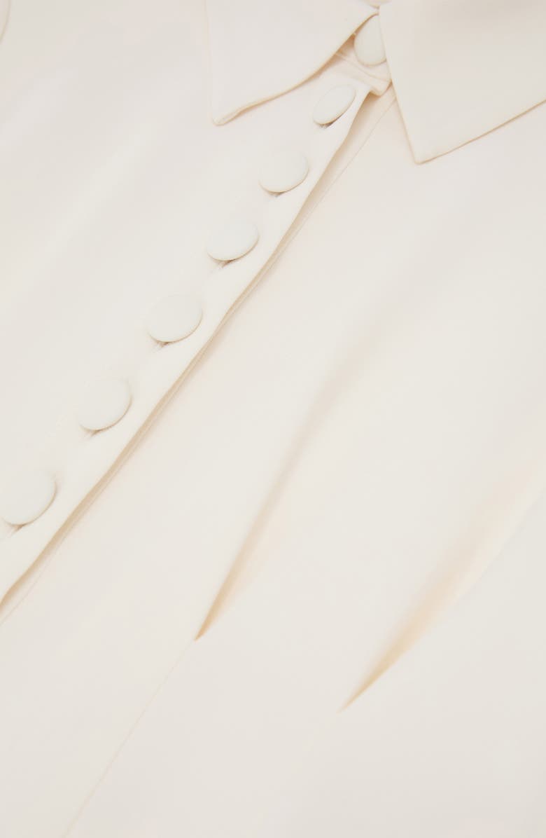 Reiss Mari Pleated Shirtdress, Alternate, color, Cream