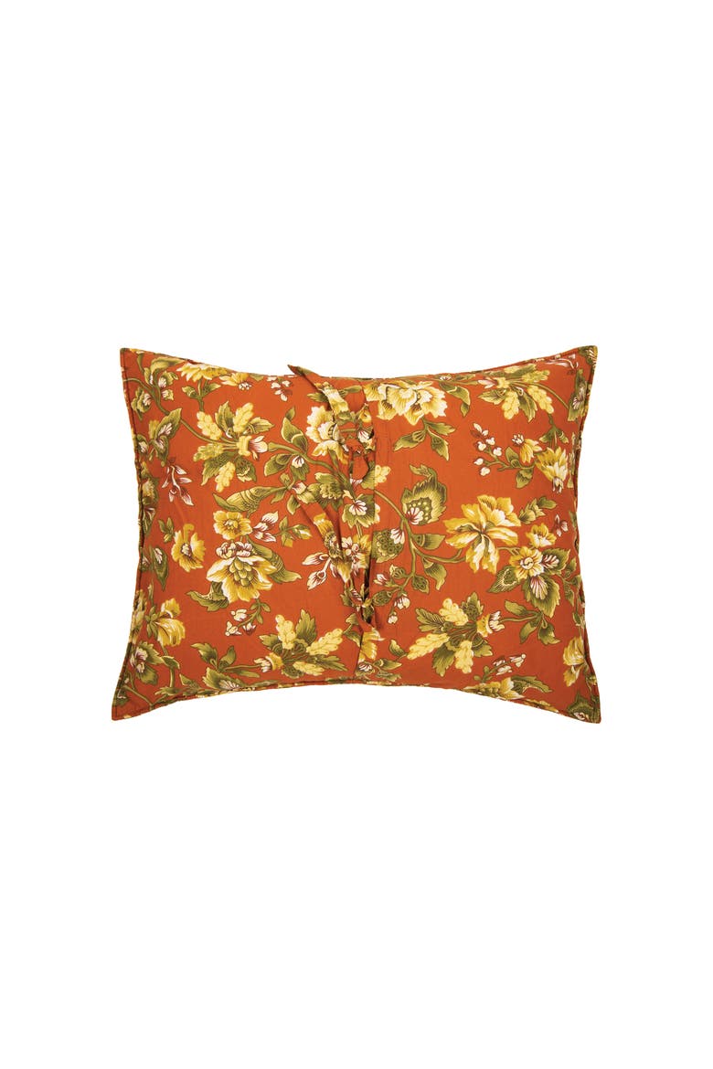 Estelle Fall Floral Cotton Quilt Set  - Reversible and Machine Washable, Alternate, color, Orange