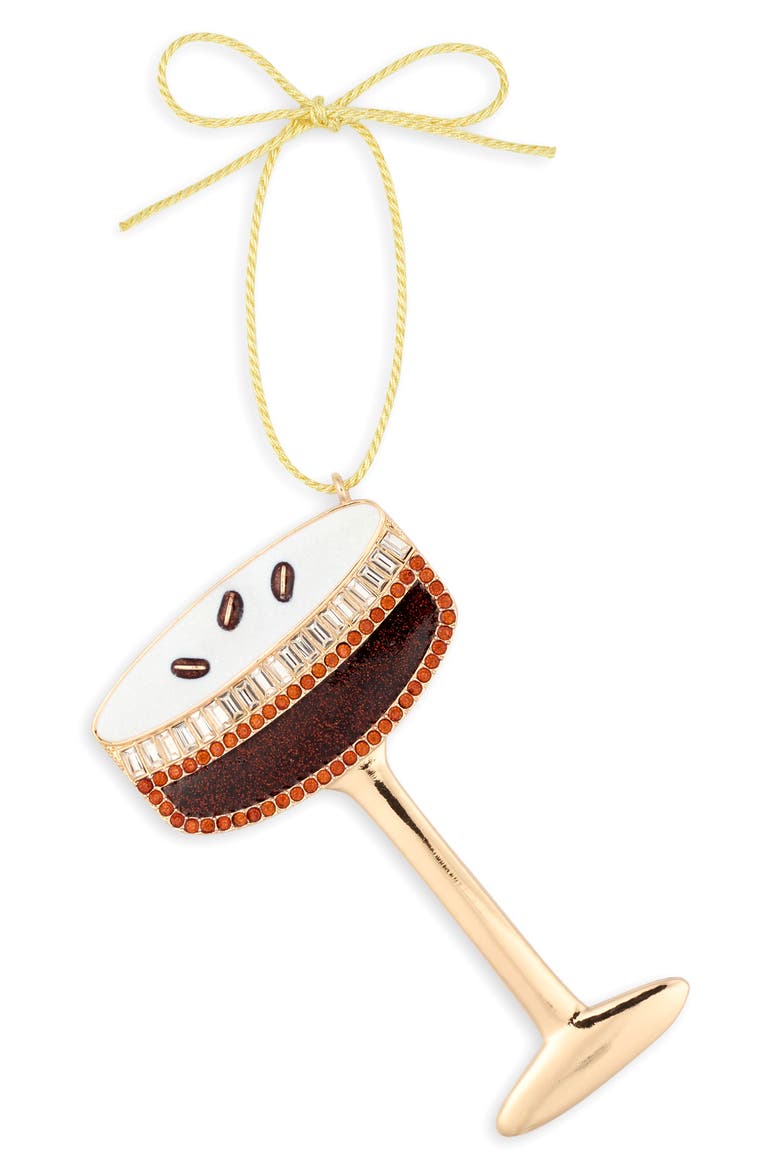 Espresso Martini Ornament, Main, color, BROWN