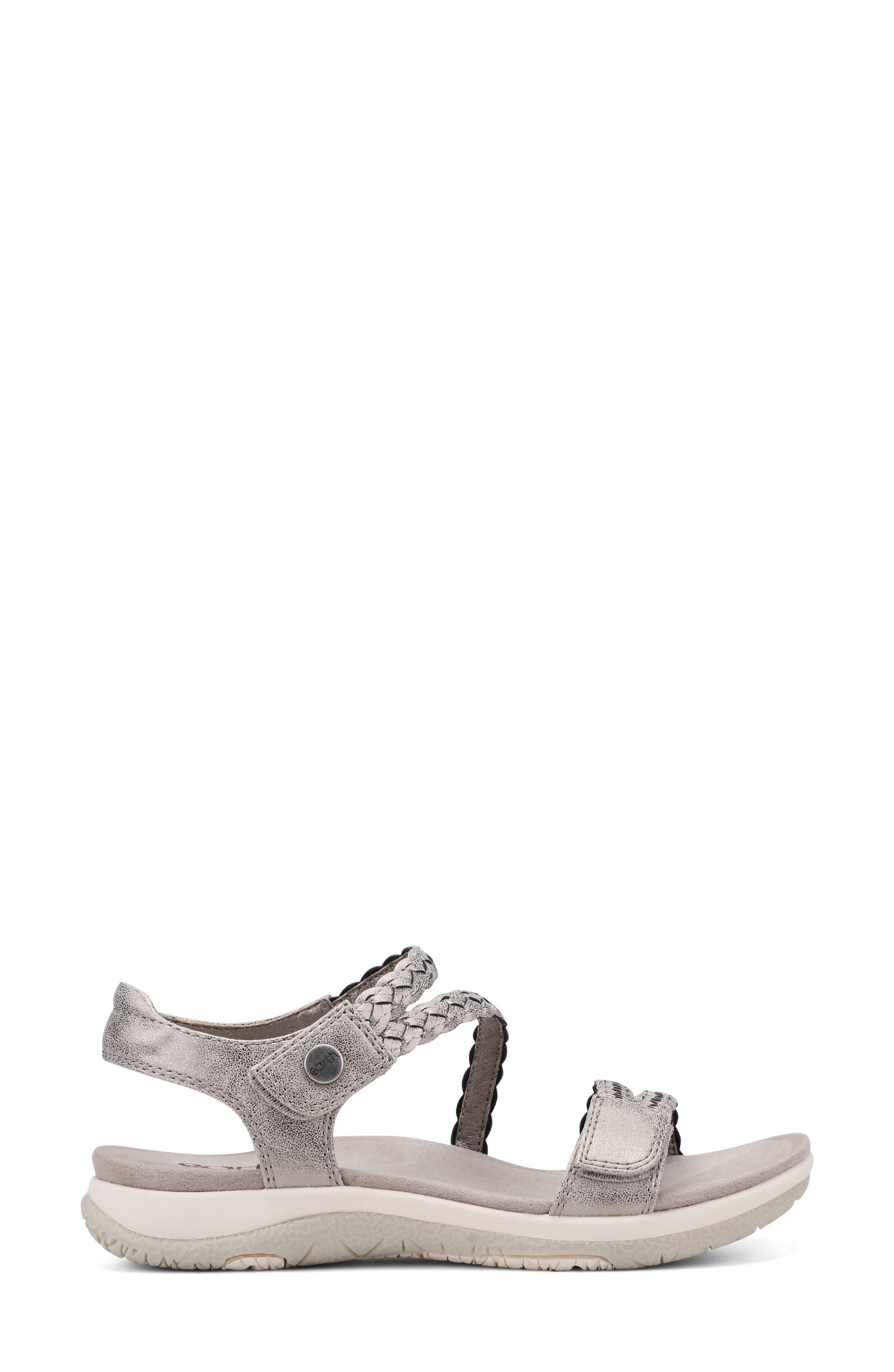 Stellon Ankle Strap Sandal, Alternate, color, SILVER
