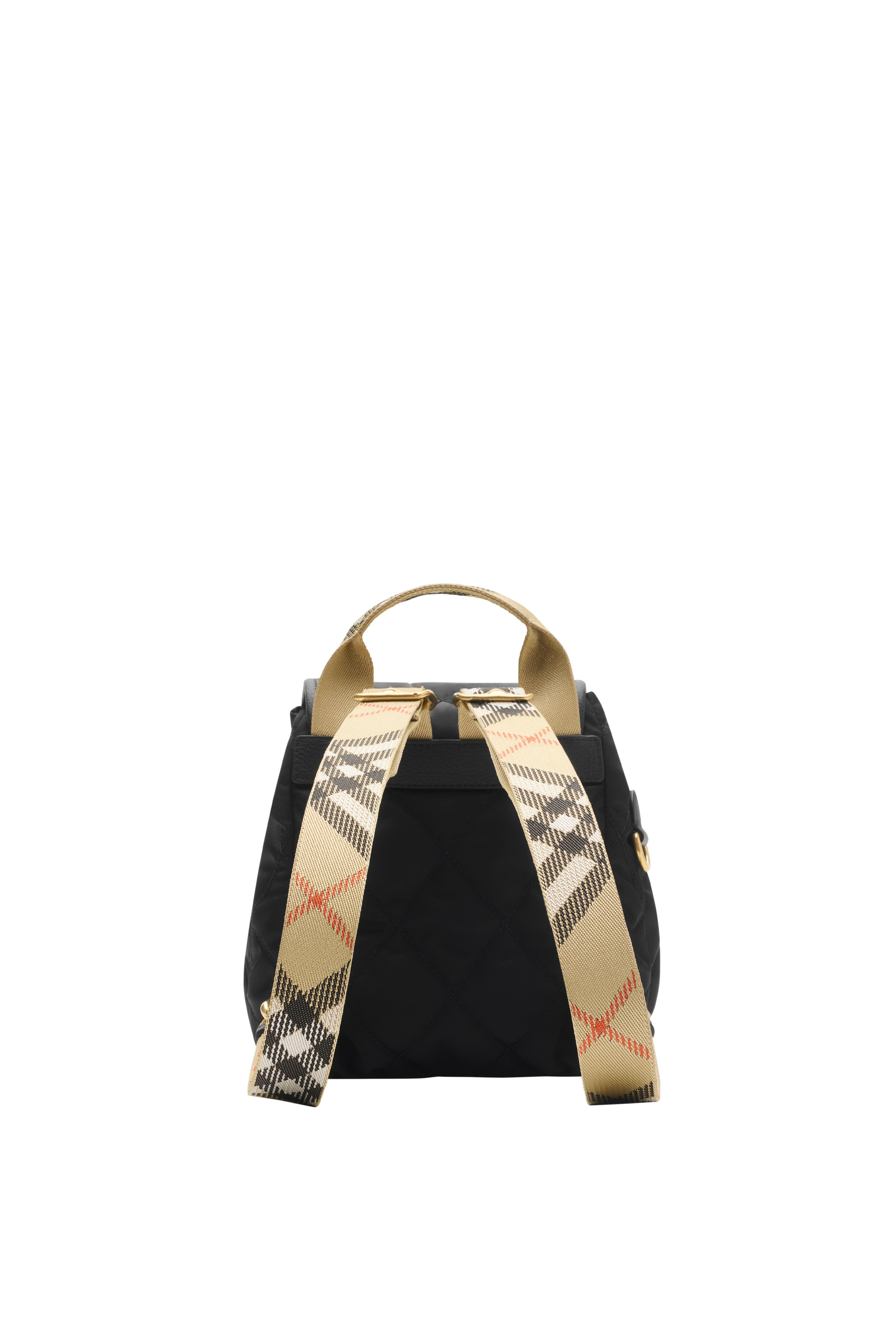 Burberry Mini Horseshoe Backpack, Alternate, color, Black