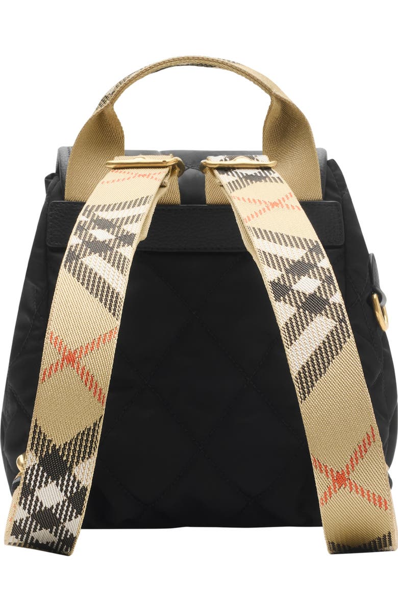 Burberry Mini Horseshoe Backpack, Alternate, color, Black