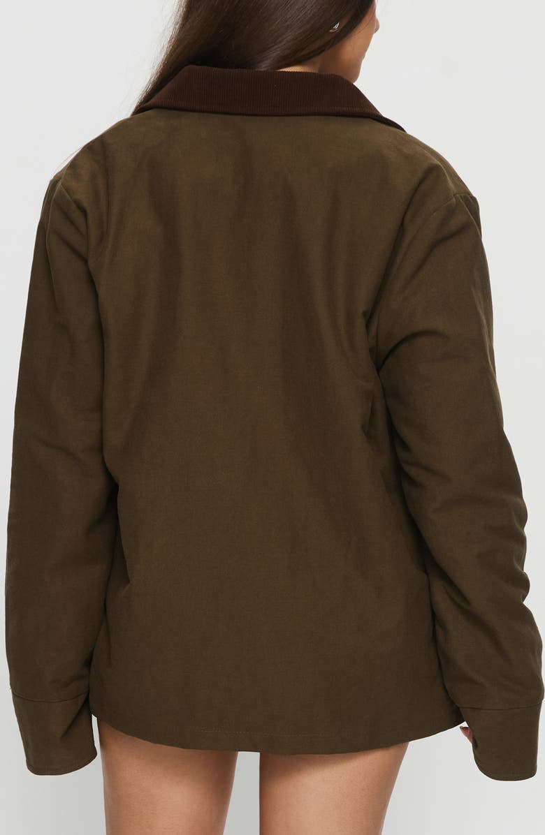 Princess Polly Livya Cotton Utility Jacket, Alternate, color, Khaki