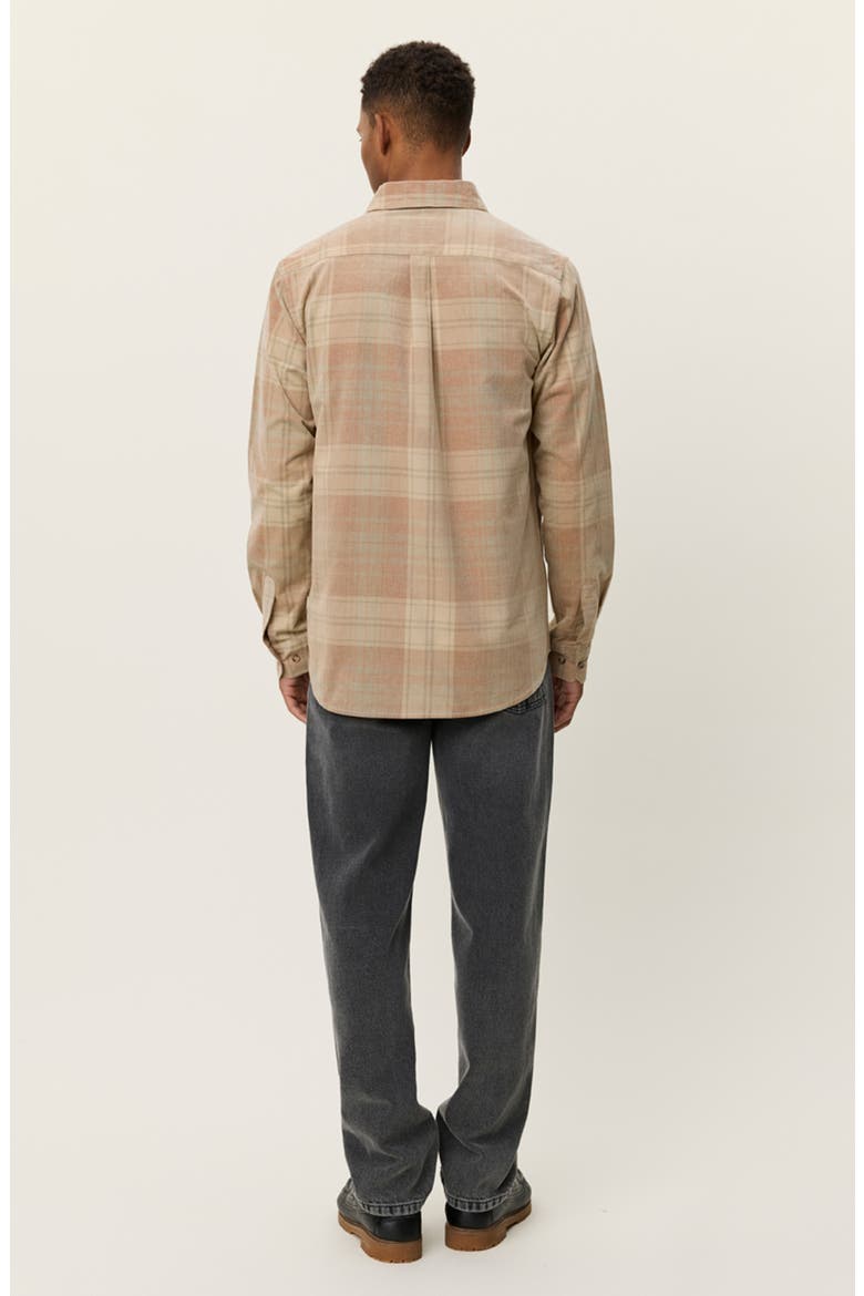 Kash Check Corduroy Button-Down Shirt, Alternate, color, DARK SAND