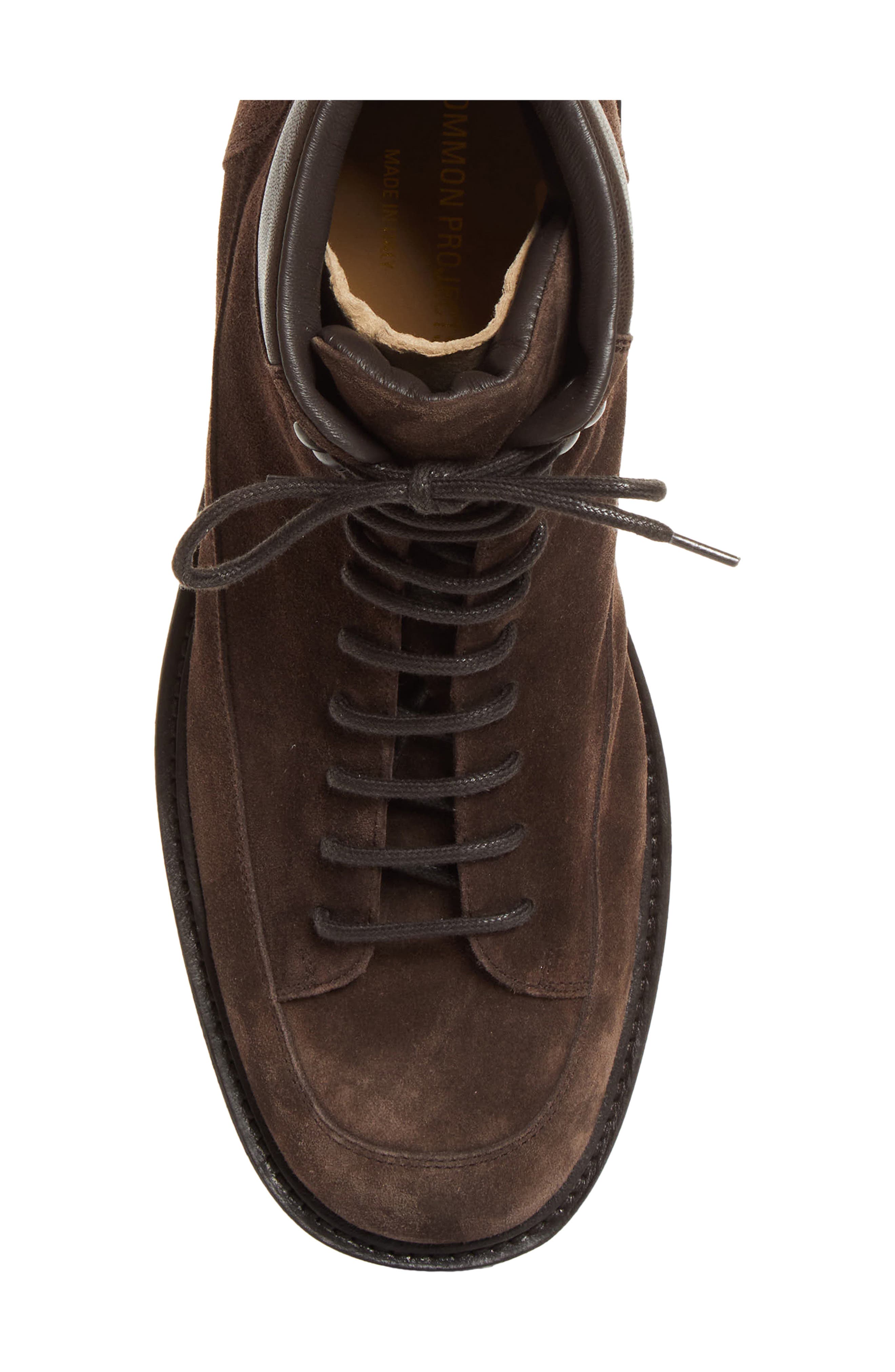 Piuma Leather Hiker Boot, Alternate, color, DARK BROWN