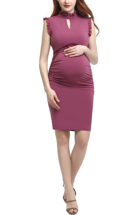 Madeline Keyhole Maternity Sheath Dress