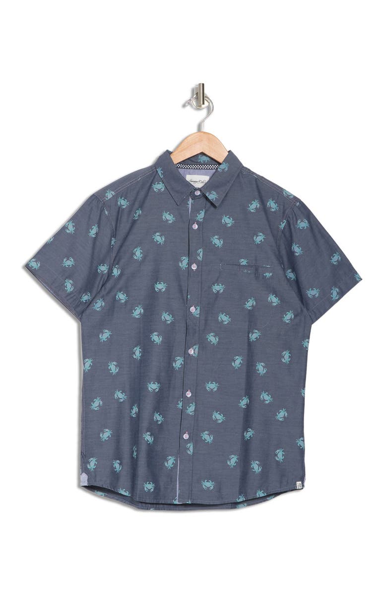 Sovereign Code Atlantic Kiwi Print Regular Fit Shirt, Alternate, color, 