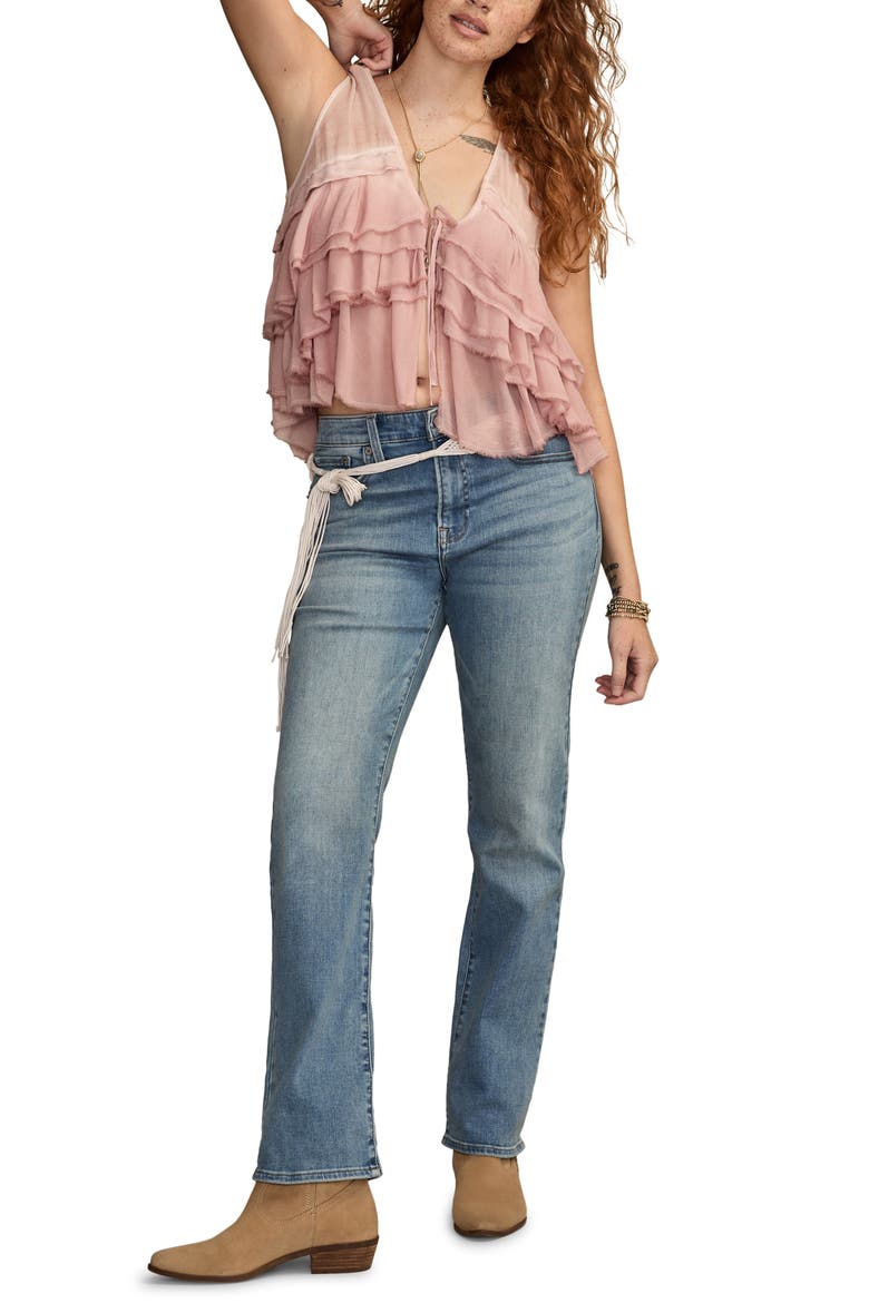 Curvy High Waist Straight Leg Jeans, Alternate, color, WANDERER