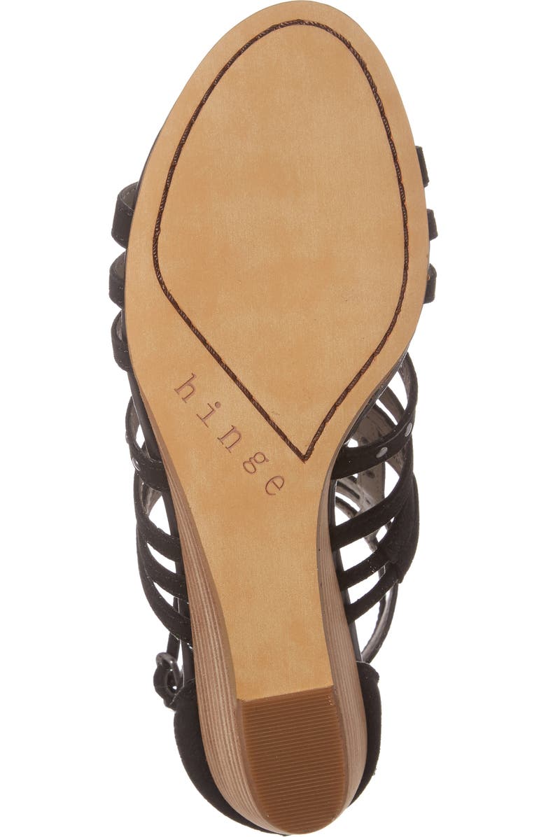 Hinge Nolan Strappy Wedge Sandal, Alternate, color,