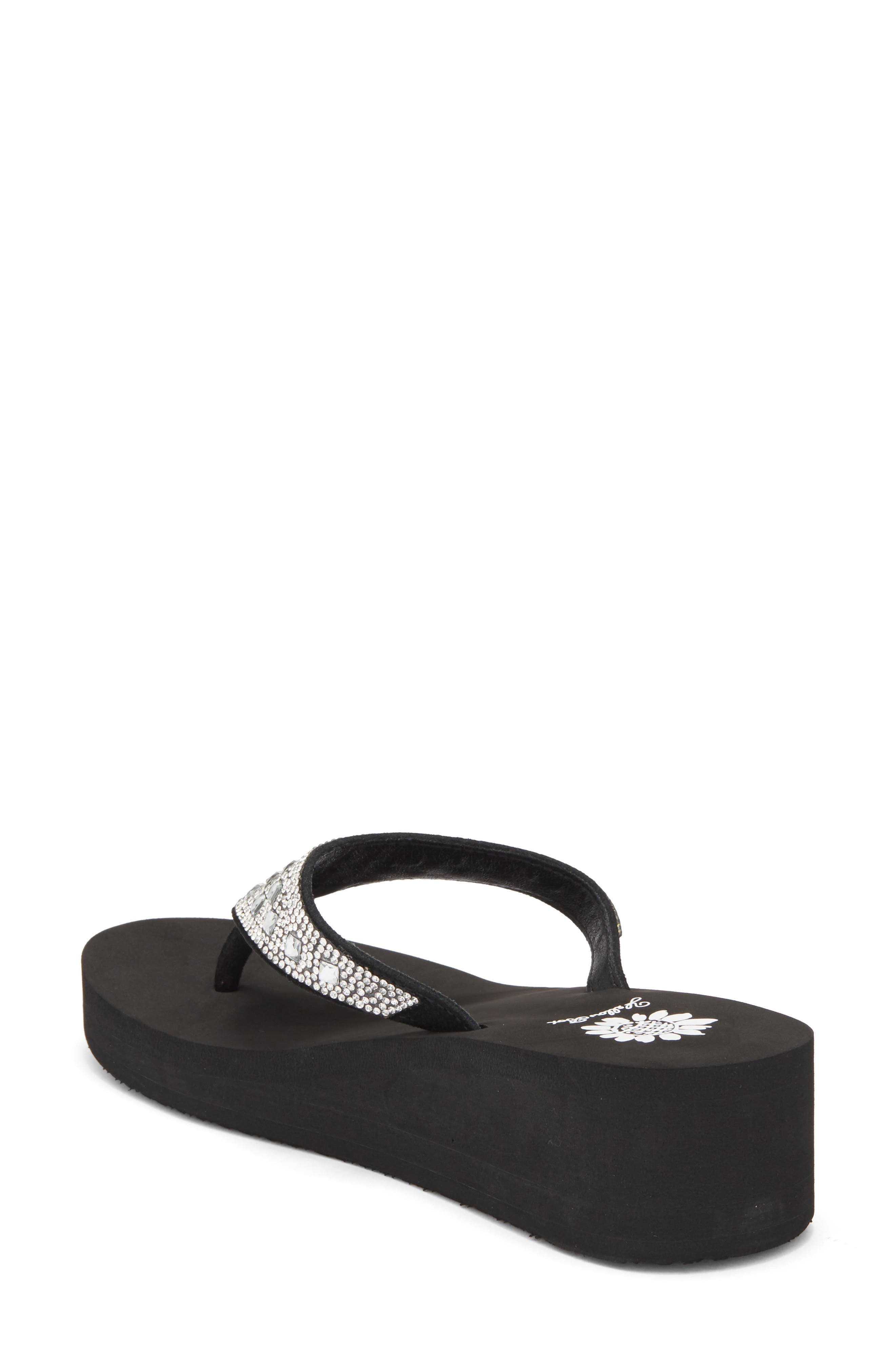 Yellow Box Premium Birder Platform Wedge Flip Flop, Alternate, color, Clear