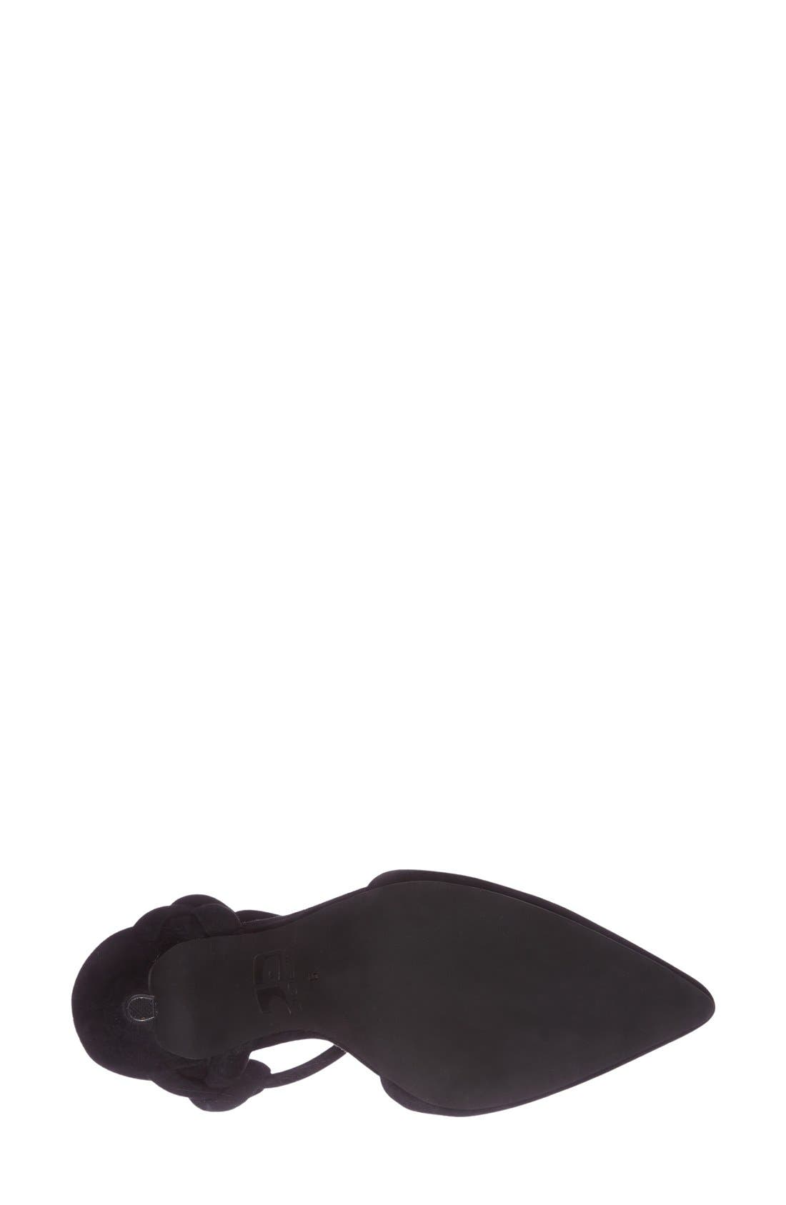 'Hamilton' Ankle Strap Pump, Alternate, color, BLACK SUEDE