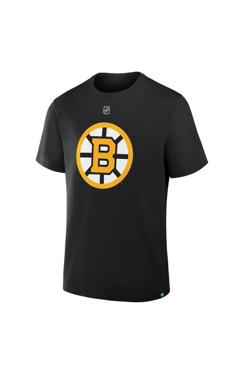 FANATICS Men's Fanatics Jeremy Swayman Black Boston Bruins Authentic Stack Name & Number T-Shirt, Alternate, color, Black
