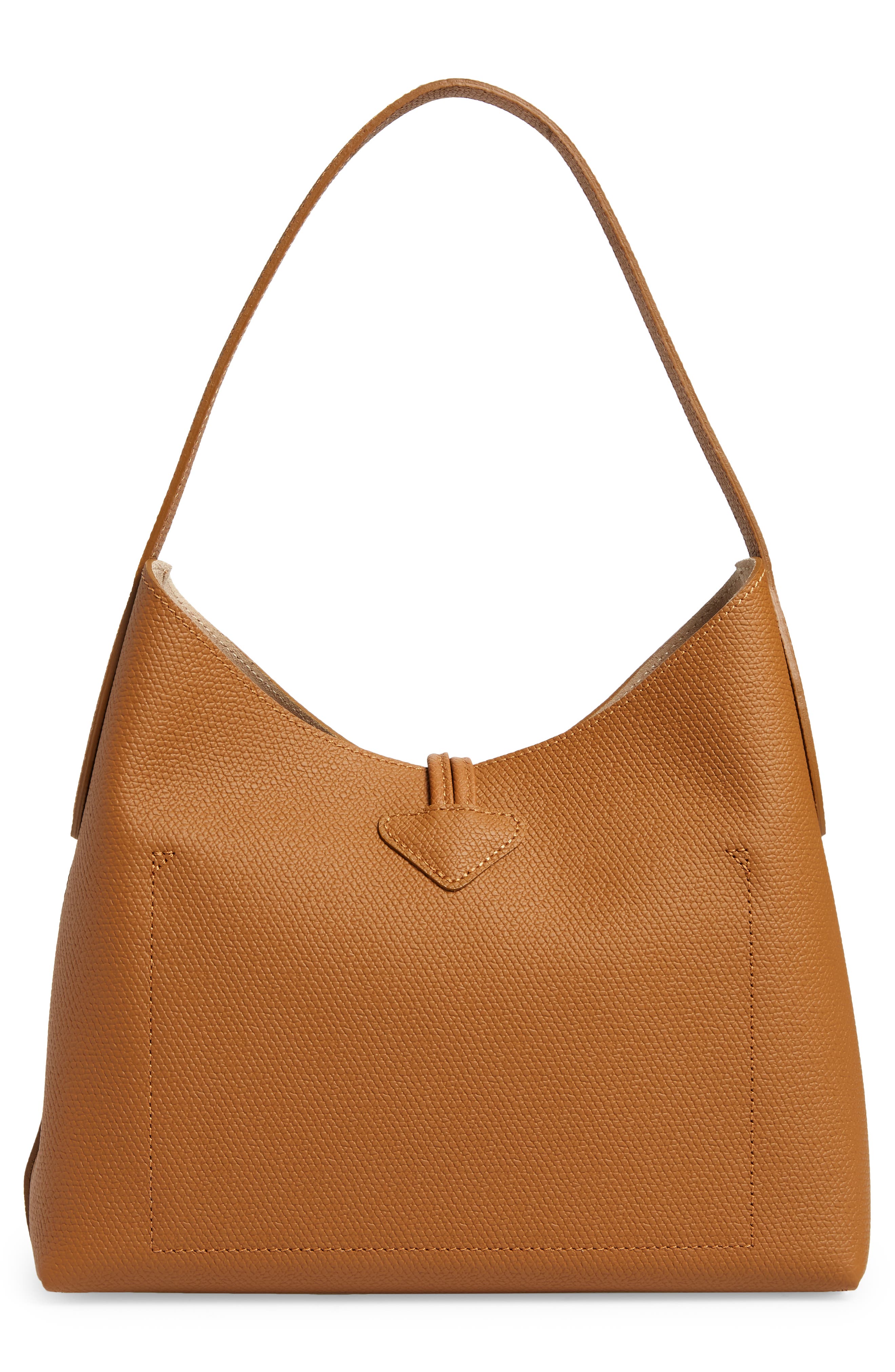 Roseau Essential Leather Hobo, Alternate, color, NATURAL