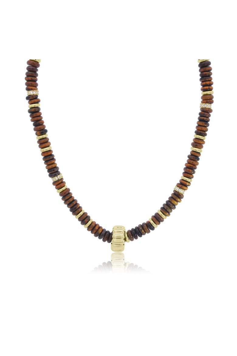 Tigers Eye Bead Rondel Necklace, Main, color, Tigers Eye