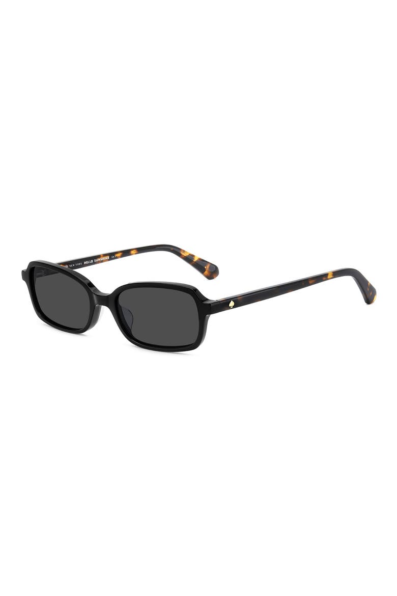 Carolina 53mm Rectangle Sunglasses, Alternate, color, BLACK/ GREY