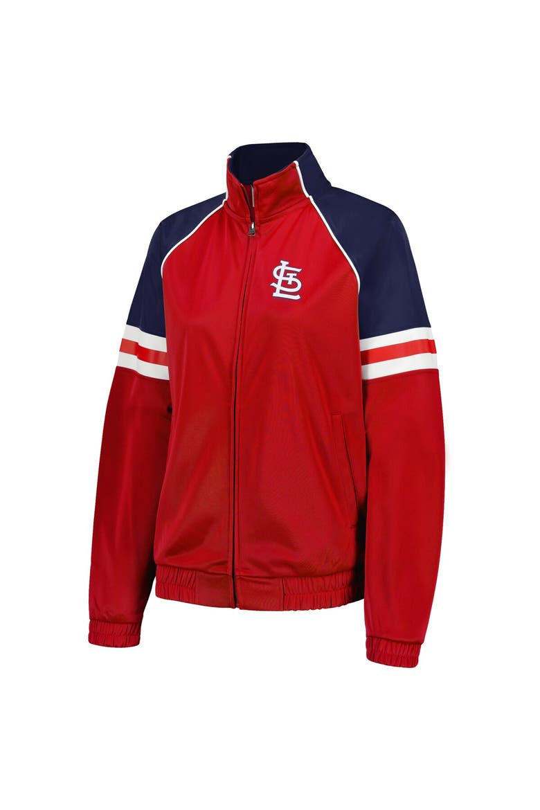 Women's G-III 4Her by Carl Banks Red St. Louis Cardinals First Place Raglan Full-Zip Track Jacket, Alternate, color, Red