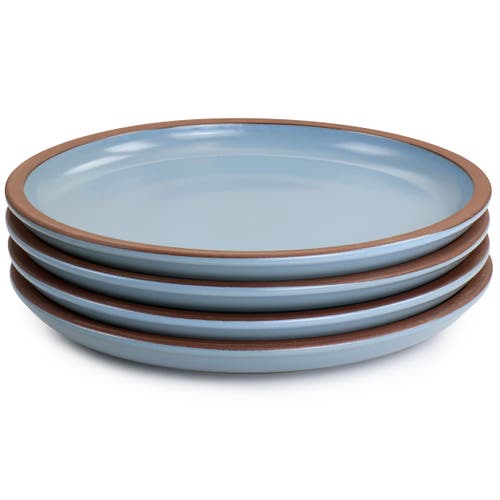 Gibson Elite Dumont 4 Piece Terracotta 10.8in Dinner Plate Set In Blue