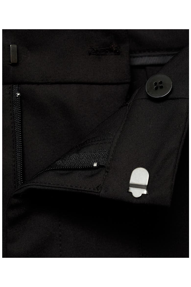 Straight Leg Ankle Pants, Alternate, color, BLACK