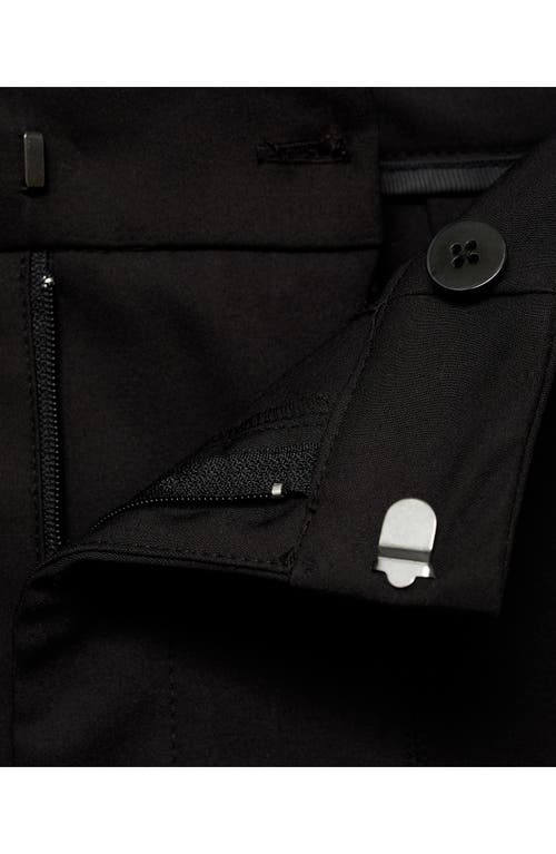 Mango Straight Leg Ankle Pants In Black