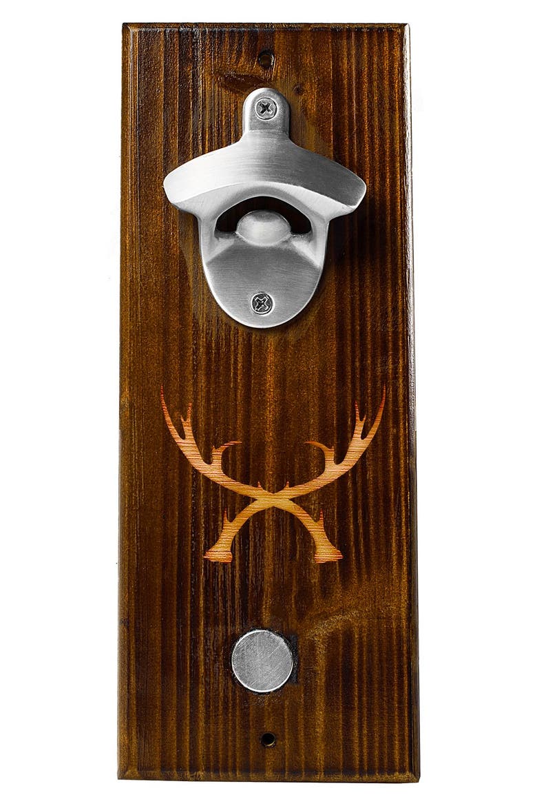 'Rustic Antler' Wall Mount Bottle Opener, Alternate, color, BROWN