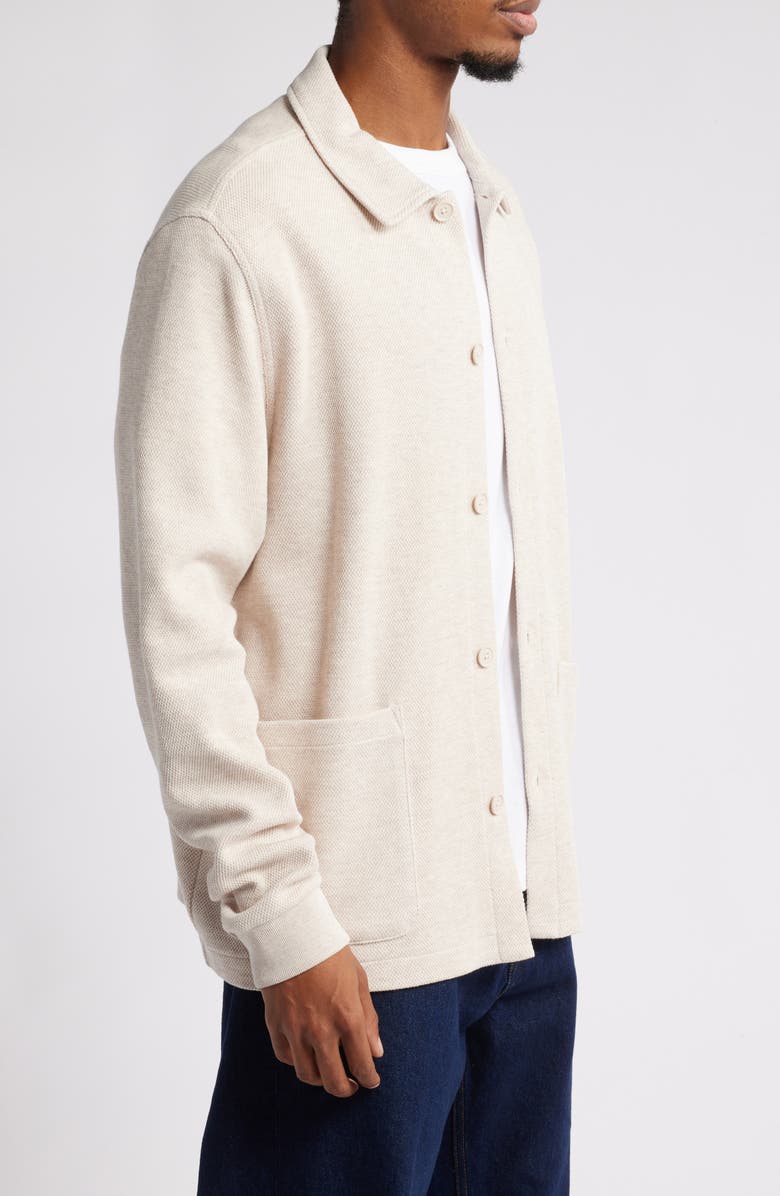 Fred Perry Waffle Stitch Long Sleeve Button-Up Polo, Alternate, color, 